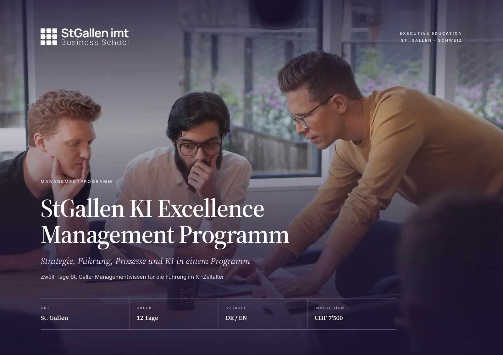 StGallen KI Excellence Management Programm · Cover