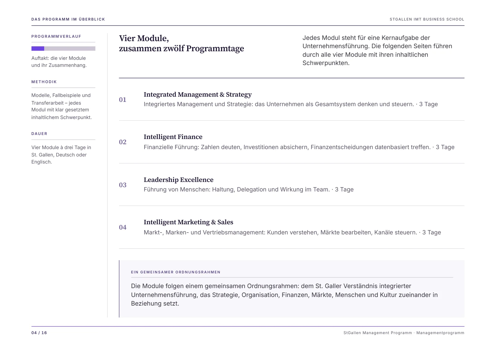 StGallen Management Programm · Seite 4